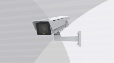 AXIS M1137-E Network Camera front-left view.
