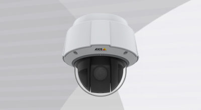 AXIS Q6075-E-PTZ Network Camera ceiling mount view.