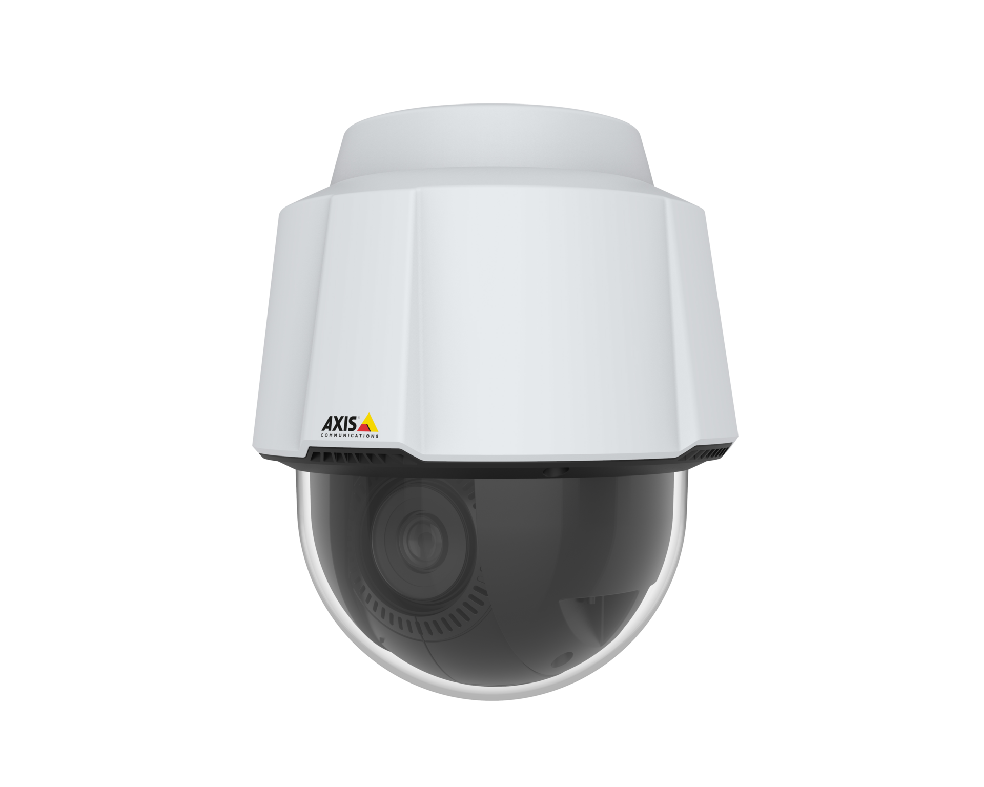 AXIS P5655-E PTZ dome camera shown from a left-angle view.