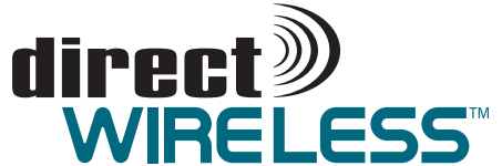 Direct Wireless logo for high-performance alarm monitoring communications.