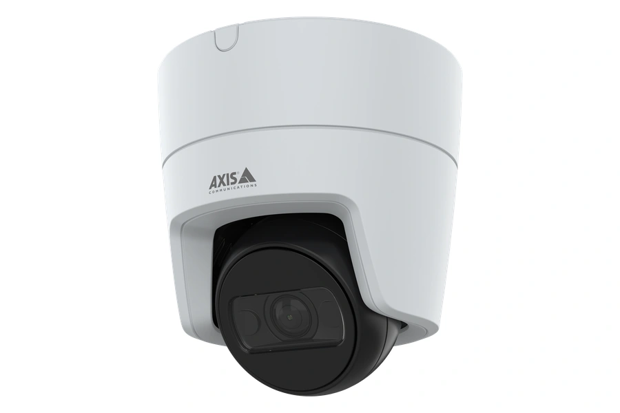 AXIS M3126-LVE Network Camera shown from a left-angle perspective.