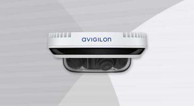 Avigilon H5A Multisensor Camera ceiling mount view.