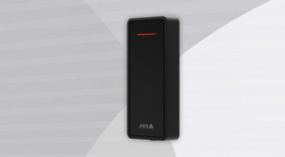 AXIS A4020-E Reader front-left view.