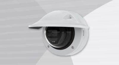AXIS M3215-LVE Dome Camera front-left view.