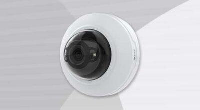 AXIS M4218-LV Dome Camera front-left view.