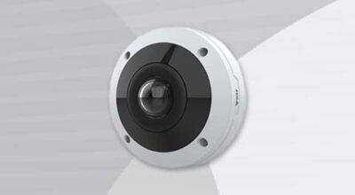 AXIS M4318 PLR Panoramic Camera front-left view.