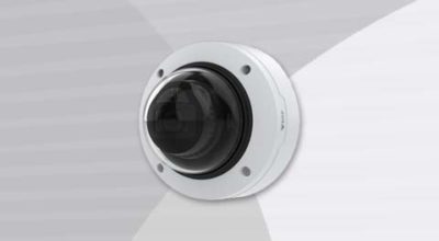 AXIS P3267-LV Dome Camera front-left view.