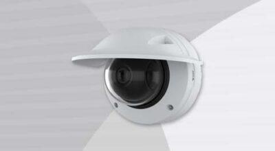 AXIS Q3628-VE Dome Camera front-left view.