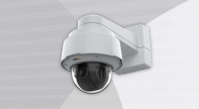 AXIS Q6078-E PTZ Network Camera front-left view.