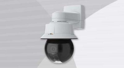 AXIS Q6318-LE PTZ Camera front-left view.