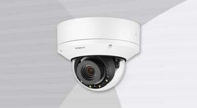 Hanwha PND A9081RV Dome Camera ceiling mount view.