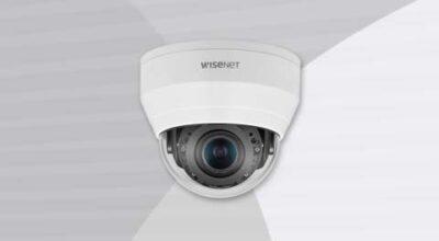 Hanwha QND Network Dome Camera ceiling mount view.